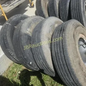 4X BID! 8.25X15 TRAILER TIRES - RIMS DEEP TREAD