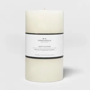 Threshold Soft Cotton Pillar Candle 7x4