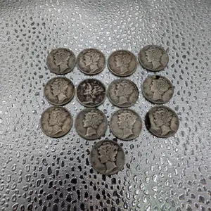 Lot of 13 Mercury Dimes