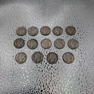 Lot of 14 1945 Mercury Dimes