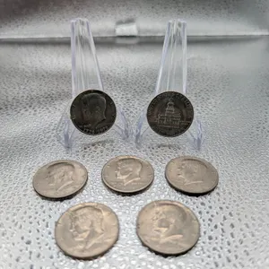 Lot of Seven United States Kennedy Half Dollars