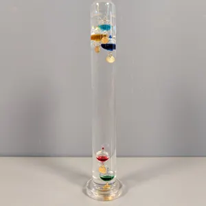 Galileo Thermometer with Gold Tone Charms