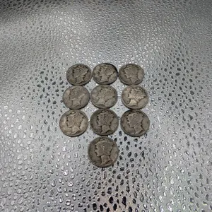 Lot of 10 US 90% Silver Mercury Dimes