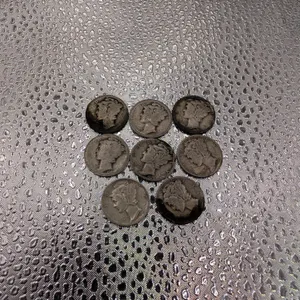 Lot of Eight Assorted Mercury Dimes