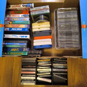 Vintage Media Lot: VHS, CDs, DVDs & 8-track Magnetic Audio Tapes