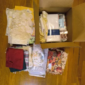 Vintage Crochet Lace tablecloths, Curtains & More