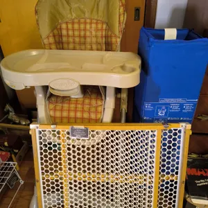 Baby Items Lot: Evenflo Highchair, Playpen & Safety Gate