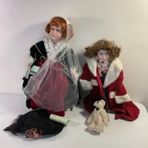 Porcelain Dolls and Boyd's Bear