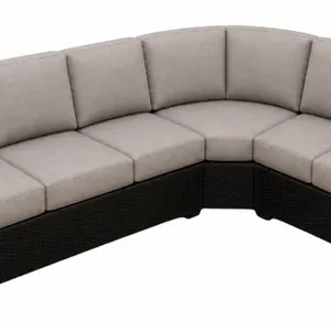 St. Croix 45° Sectional Curved Corner - Espresso Black Frame
