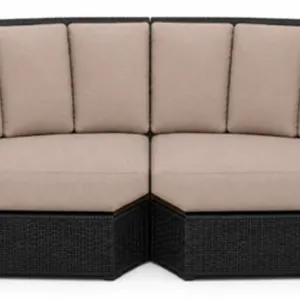 St. Croix 45 degree Modular Corner Loveseat - Espresso Black Frame