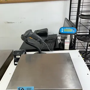 Brecknell scale, Asterix receipt printer, Symbol scanner, computer, cash drawer, monitor, keyboard, buyer to remove from cabinet