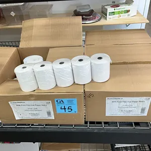 thermal paper rolls 3 1/8” x 200’, 1 full box and 1 part box