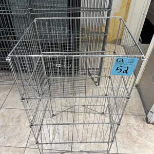 5 Collapsible steel bins, 17”x14”