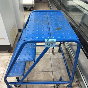 Canway 400lb Rolling Warehouse Safety Step Ladder, 28” tall