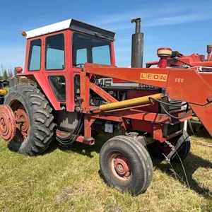 Massey Ferguson 1155 2wd Tractor w/ Leon 808 Loader, 8’ Bucket & Grapple, Meter Reads 6174hrs, 140 Pto hp, S/N 9B44233