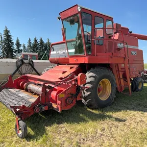 Massey Ferguson 760 Combine w/ Melroe 376 p/u Header, Chopper