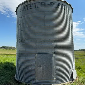 14’ Westeel 5 Ring Grain Bin w/ Aeration Tubing, Wood Floor