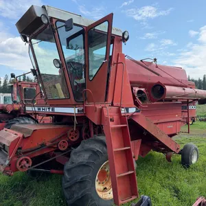 White 8800 w/ Perkins Diesel, Hydrostat Transmission - 12' P/U Header 600 White, straight cut needs rebuild