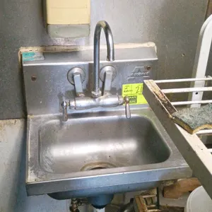 17"x15 in stainless steel sink with dispensers
