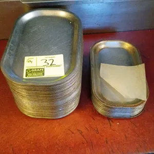 Stainless steel serving trays