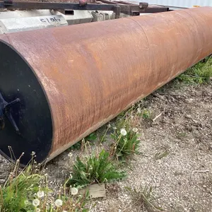 Drum from land roller, 42" dia x 17' long, 5/8" steel, includes end bearing units, see lot details