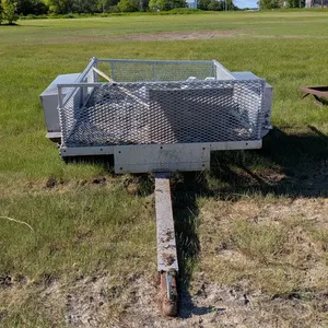 Homemade trailer, 59" wide x 87" long, 2" ball, see lot details