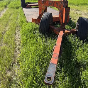 Low bed trailer, deck 7 1/2' x 12' long, approx 25 ton capacity, new rear tires, front tires are ok - one has slow leak, see lot details