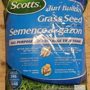 New - Scott's Turf Builder Grass Seed All Purpose Mix , 2.2lb Bag .
