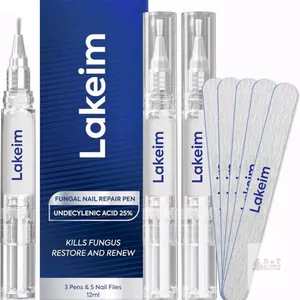 NEW Lakeim Toenail Fungus Treatment Extra Strength: 25% Undecylenic Acid & Tea Tree Oil - Repairs Yellow Thick Brittle Toe and Fingernails - 3 Pen