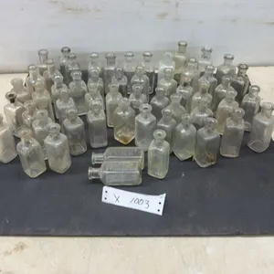 Antique Glass 2-Ounce Bottles, Various Shapes and Sizes