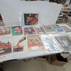 Vintage 1960s Coca-Cola Print Ads Including Sundblom Santa Claus, in Sleeves