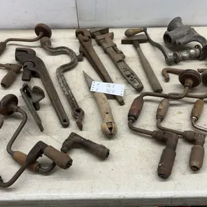 Vintage Hand Tools, Pipe Wrenches, and Drills