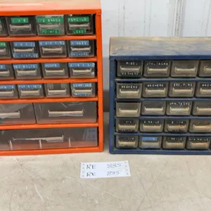 Two Multi-Drawer Small Parts Organizers: Brads, Tacks, Washers, Nails, and More