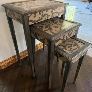 Three Decorative Nesting Tables