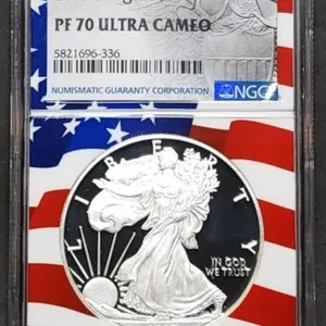 2019 S 1oz Proof Silver Eagle NGC PF70 UCAM Flag