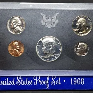 1968 US Mint Proof Set w/ Silver Kennedy