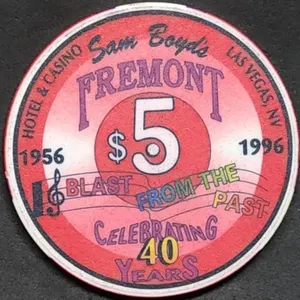 1996 Sam Boyd's Fremont $5 Casino Chip
