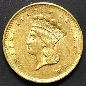 1856 US $1 Type 3 Gold Dollar BU Nice!
