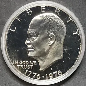 1976 Bicentennial Proof Silver Ike Dollar in Capsu