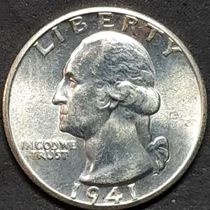 1941-D Washington Silver Quarter Gem BU