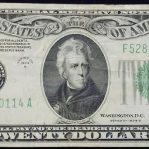 1934 B $20 FRN Atlanta Georgia Nice
