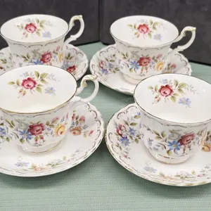 Royal Albert "Jubilee Rose" Teacups & Saucers