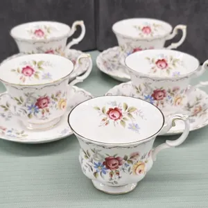 Royal Albert "Jubilee Rose" Teacups & Saucers
