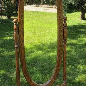 Oak Framed Cheval Mirror