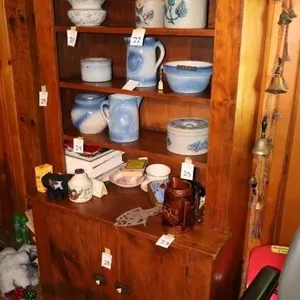 Antique stepback cupboard