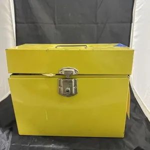 Metal Box w/Assorted Napkins & Hand Towels