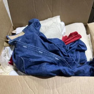 Box of Assorted Clothing - Fabric - Quilt Fill