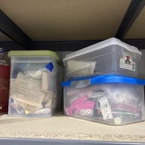 Sewing Notions & Supplies in 2 Plastic Bins