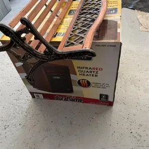 Wood Bench * Infared Quartz Heater