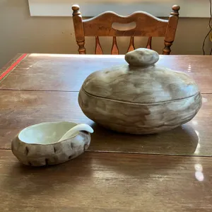 Ceramic Lidded Dish and Bowl